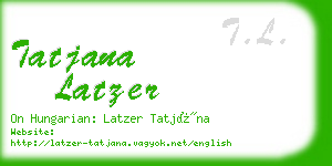 tatjana latzer business card